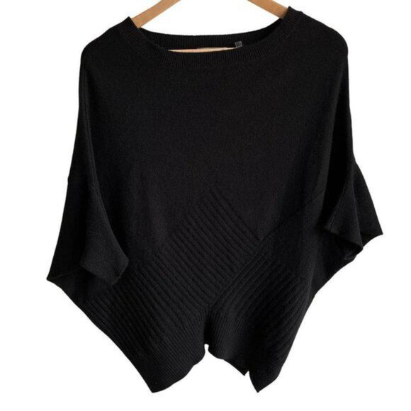 Vince Twist Front Ribbed Cashmere Sweater Navy Small - Picture 4 of 7